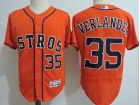 Houston Astros #35 Justin Verlander Orange Flexbase Jerseys