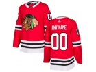 Men's Chicago Blackhawks Adidas Red Any Name Any Number Stitched Custom Hockey Jersey