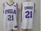 Nike Philadelphia 76ers #21 Joel Embiid White Swingman Jersey