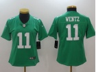 Philadelphia Eagles #11 Carson Wentz Green Women Vapor Untouchable Limited Jersey