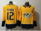 Adidas Nashville Predators #12 Mike Fisher Yellow Hockey Jersey