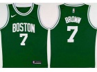 Nike Boston Celtics #7 Jaylen Brown Green Swingman Jersey