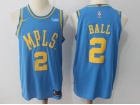 Nike Los Angeles Lakers #2 Lonzo Ball Blue MPLS Jersey