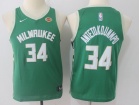 Nike Youth Milwaukee Bucks #34 Giannis Antetokounmpo Green Swingman Jersey