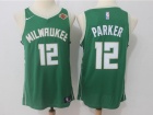 Nike Milwaukee Bucks #12 Jabari Parker Green Swingman Jersey