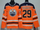 Adidas Youth Edmonton Oilers #29 Leon Draisaitl Orange Hockey Jersey