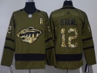 Minnesota Wild #12 Eric Staal Green Salute To Service Hockey Jersey