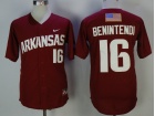 Arkansas Razorbacks #16 Andrew Benintendi Jersey Boston Home Maroon Red College Jerseys