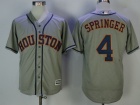 Houston Astros #4 George Springer Grey Cool Base Jerseys