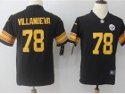 Youth Pittsburgh Steelers #78 Alejandro Villanueva Black Color Rush Limited Jersey