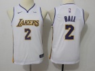 Nike Youth Los Angeles Lakers #2 Lonzo Ball White Swingman Jersey