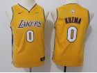 Nike Youth Los Angeles Lakers #0 Kyle Kuzma Yellow Swingman Jersey