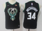 Nike Youth Milwaukee Bucks #34 Giannis Antetokounmpo Black Swingman Jersey