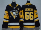 Adidas Pittsburgh Penguins #66 Mario Lemieux Black Women Jersey