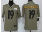 Pittsburgh Steelers #19 JuJu Smith-Schuster Olive Salute To Service Limited Jersey