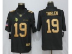 Minnesota Vikings #19 Adam Thielen Gold Anthracite Salute to Service Limited Football Jersey