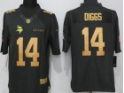 Minnesota Vikings #14 Stefon Diggs Gold Anthracite Salute to Service Limited Football Jersey