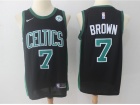 Nike Boston Celtics #7 Jaylen Brown Black Swingman Jersey