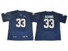 Under Armour Norte Dame Fighting Irish #33 Josh Adams Navy Blue College Football Jersey