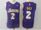 Nike Los Angeles Lakers #2 Lonzo Ball Purple Basketball Jersey