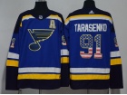 Adidas St.Louis Blues #91 Vladimir Tarasenko Blue USA Flag Hockey Jersey