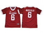 Youth Oklahoma Sooners #6 Baker Mayfield Red Red College Football Limited Jersey