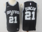 Nike San Antonio Spurs #21 Tim Duncan Black Swingman  Jersey