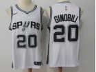 Nike San Antonio Spurs #20 Manu Ginóbili White Swingman Jersey