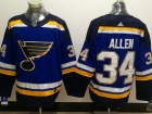 Adidas St.Louis Blues #34 Jake Allen Blue Hockey Jersey