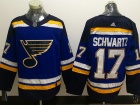 Adidas St. Louis Blues #17 Jaden Schwartz Blue Hockey Jersey