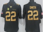 Minnesota Vikings #22 Harrison Smith Gold Anthracite Salute to Service Limited Football Jersey