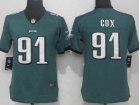 Women Philadelphia Eagles #91 Fletcher Cox Green Vapor Untouchable Limited Jersey