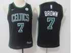 Nike Youth Boston Celtics #7 Jaylen Brown Black Swingman Jersey