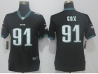 Women Philadelphia Eagles #91 Fletcher Cox Black Vapor Untouchable Limited Jersey