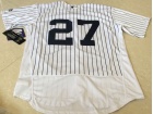 New York Yankees #27 Giancarlo Stanton White Flexbase Jersey