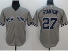 New York Yankees #27 Giancarlo Stanton Grey Cool Base Jersey