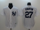 New York Yankees #27 Giancarlo Stanton White Cool Base Jersey