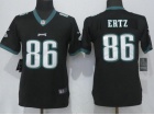 Women Philadelphia Eagles #86 Zach Ertz Black Vapor Untouchable Limited Jersey