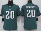 Women Philadelphia Eagles #20 Brian Dawkins Green Vapor Untouchable Limited Jersey