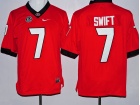 Georgia Bulldogs #7 D'Andre Swift Red College Football Limited Jerseys