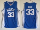 Duke Blue Devils #33 Grant Hill Blue V-Neck College Basketball Jersey