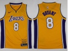 Nike Los Angeles Lakers #8 Kobe Bryant Yellow Black Mamaba Swingman Jersey