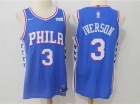 2017 Nike Philadelphia 76ers #3 Allen Iverson Blue Basketball Jersey