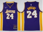 Nike Los Angeles Lakers 24# Kobe Bryant Purple Retirement Swingman Jersey