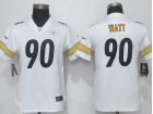 Pittsburgh Steelers #90 T.J. Watt White Women Vapor Untouchable Limited Jersey