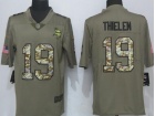 Minnesota Vikings #19 Adam Thielen Olive Camo Salute To Service Limited Jersey