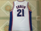 University of Kansas #21 Joel Embiid White Basketball Jersey