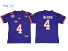 2017 Youth Clemson Tigers #4 DeShaun Watson Purple Diamond Quest Limited Jersey