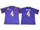 2017 Men's Clemson Tigers #4 DeShaun Watson Purple Diamond Quest Limited Jersey