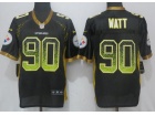 Pittsburgh Steelers #90 T.J. Watt Black Drift Fashion Football Jersey